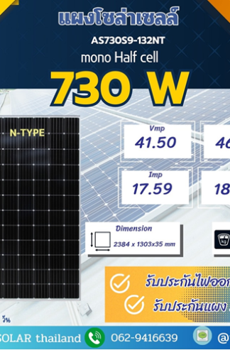 AS730S9-132NT  Mono Half Cell 730W